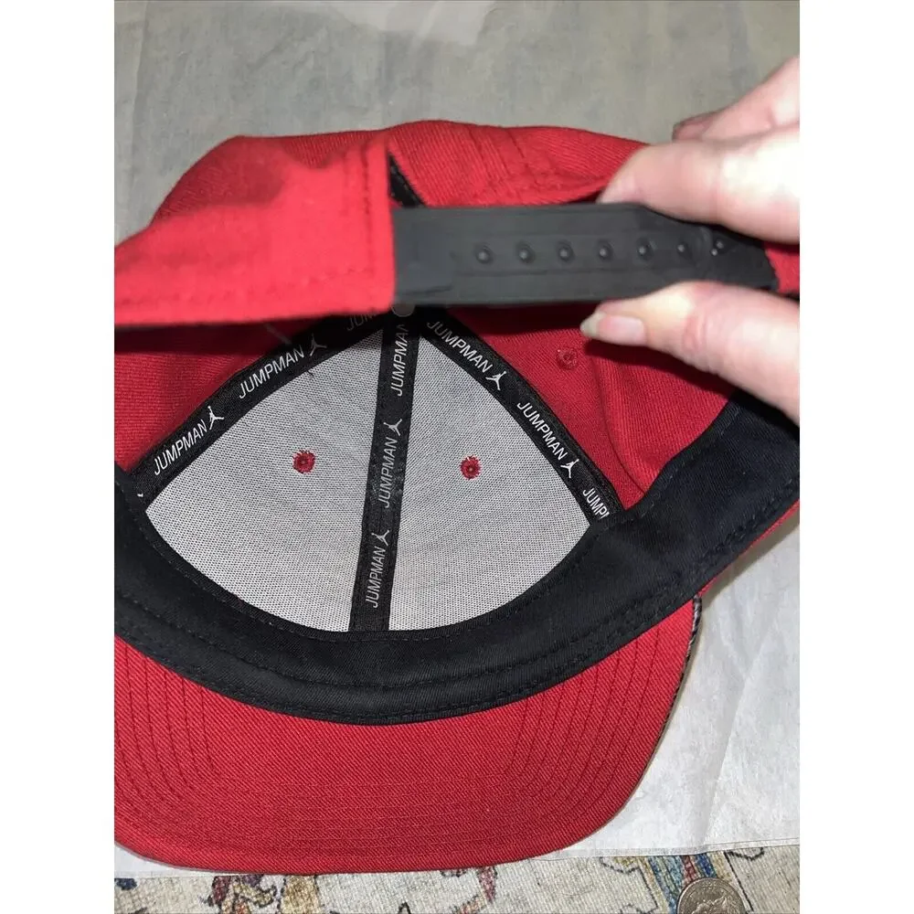Air Jordan Red Black Cement Elephant Jumpman Hat Snapback Cap RARE NWOT